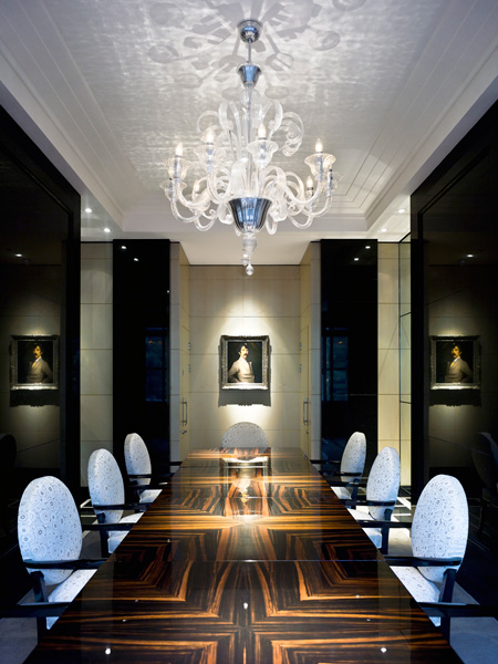 The Savoy, Client dinning room with art and furniture